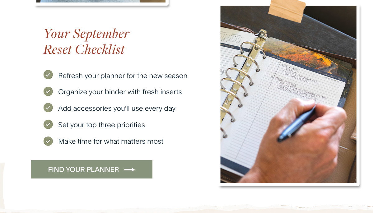 Your September Reset Checklist.