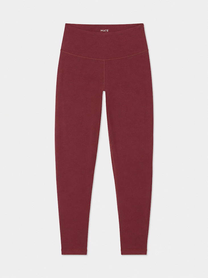 Organic Stretch Midi Legging in Mulberry