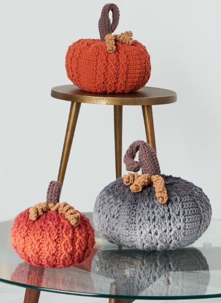 Free Braided Crochet Pumpkins Pattern