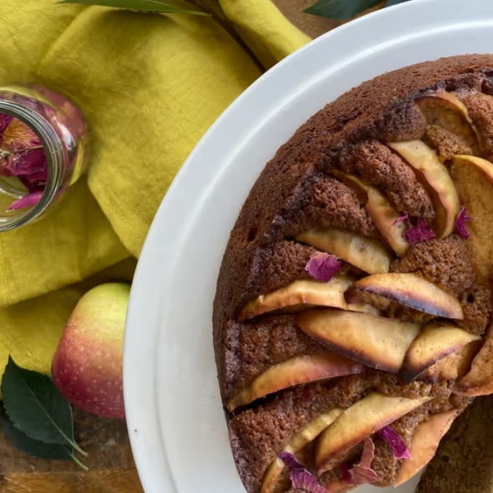 Our customer Sarah O's apple cake with garam masala.