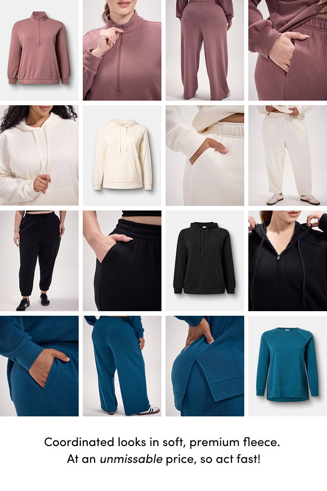 Coordinated looks in soft, premium fleece. | At an unmissable price, so act fast!