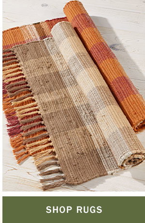 Shop Rugs. Plaid Cotton Rag Rug or Runner