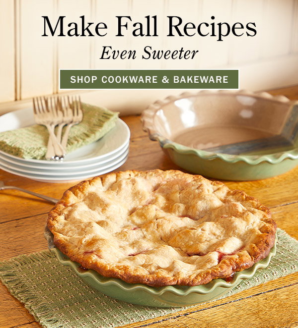 Make Fall Recipes Even Sweeter. Shop Cookware & Bakeware. Deep-Dish Ceramic Pie Plate