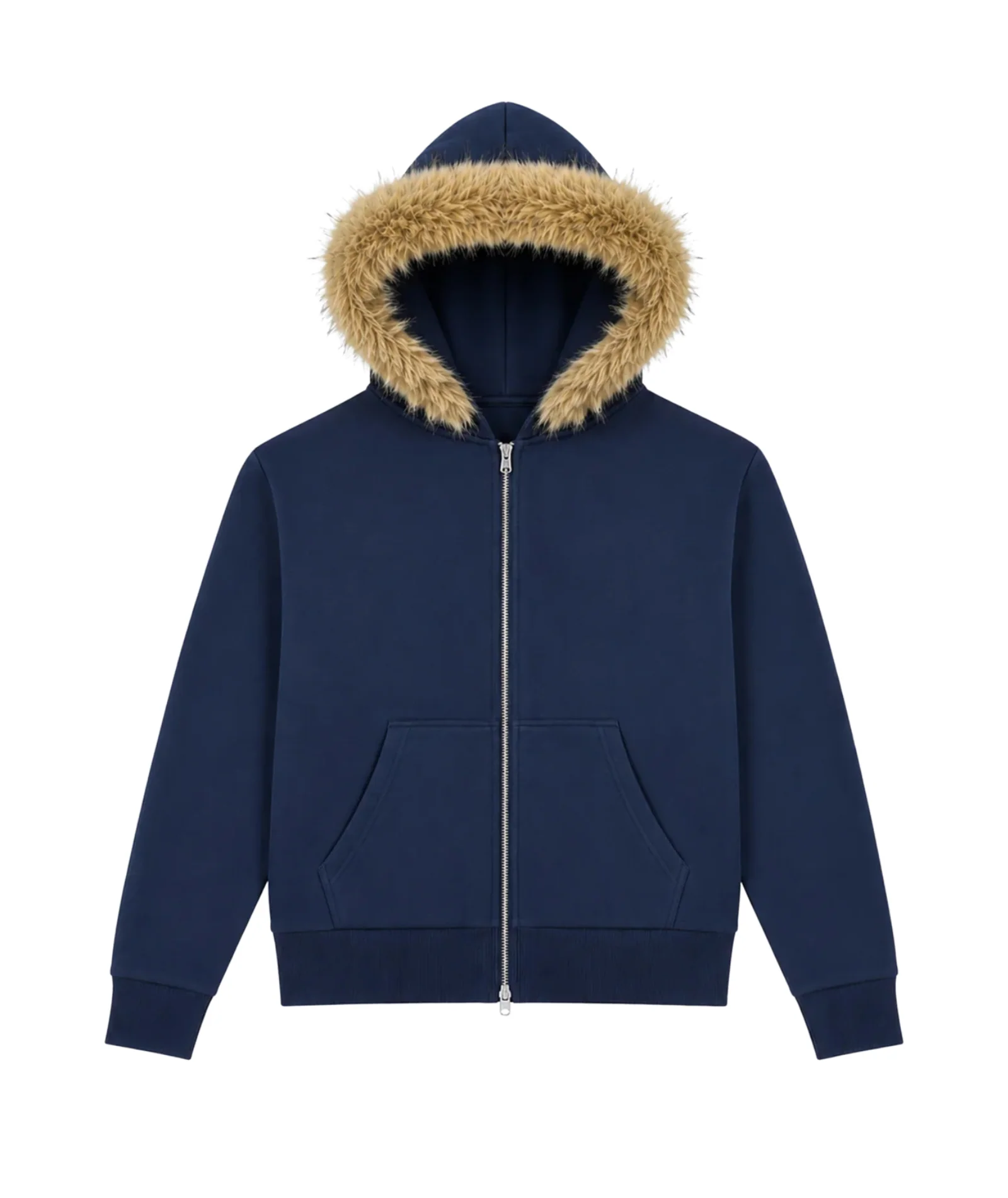 Image of Katie J NYC Girls Adrianna Zip Up Fur Hoodie