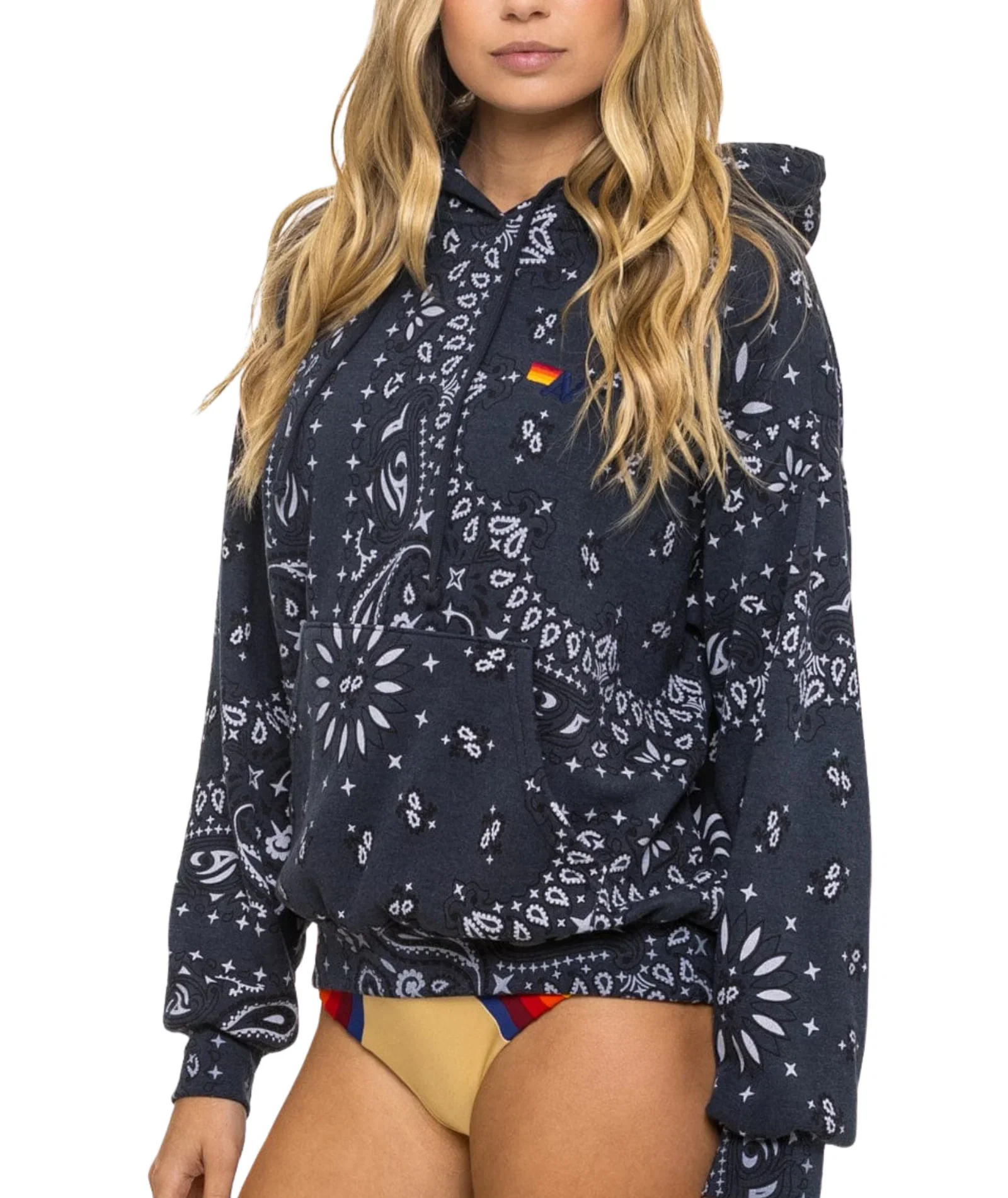 Image of Aviator Nation Women Bandana Relaxed Pullover Hoodie