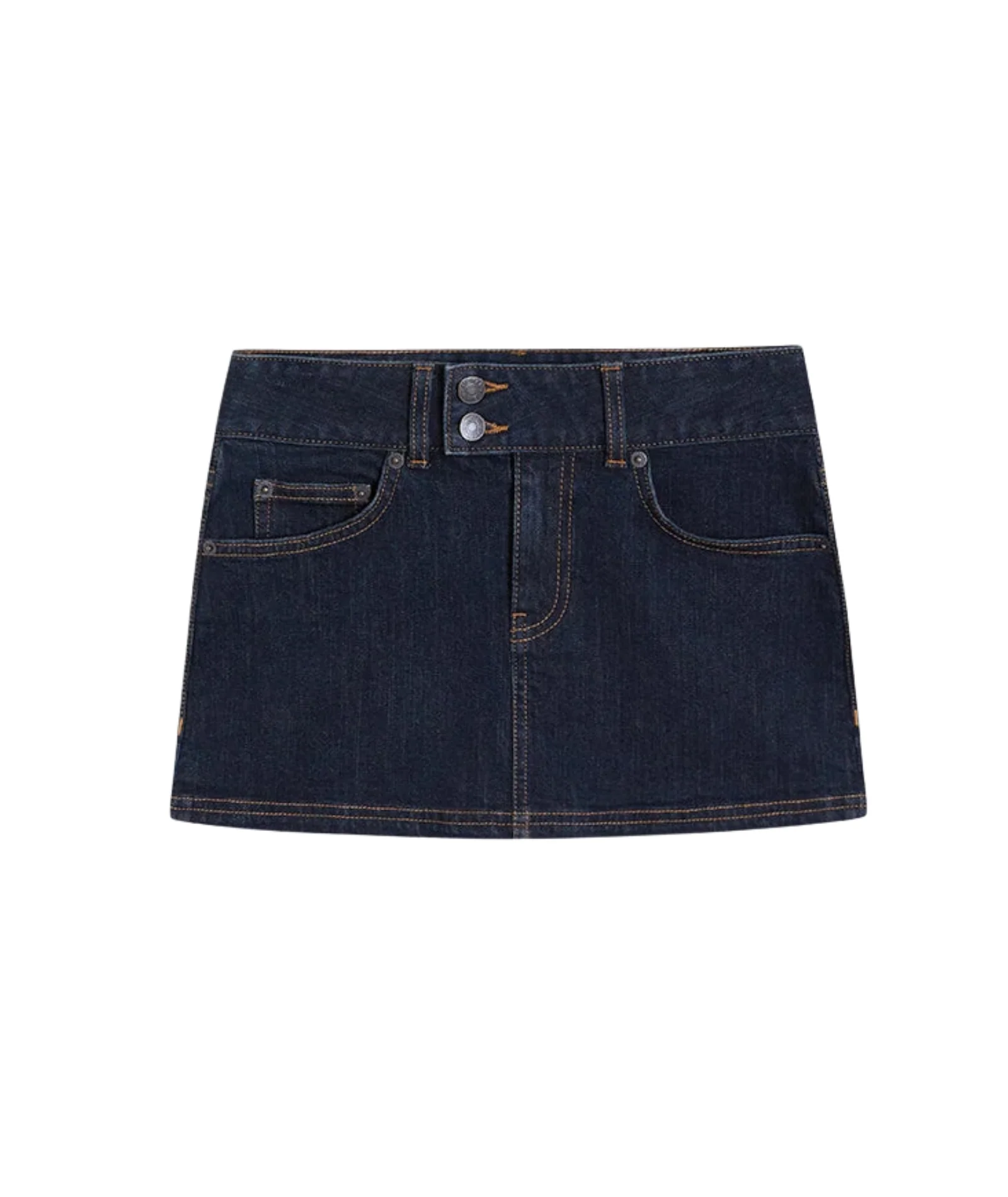 Image of Motel Rocks Juniors Denim Mini Skirt Indigo