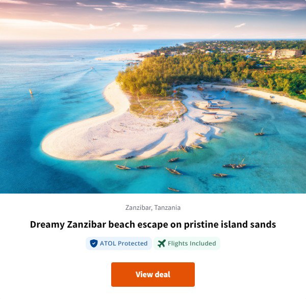 Dreamy Zanzibar beach escape on pristine island sands