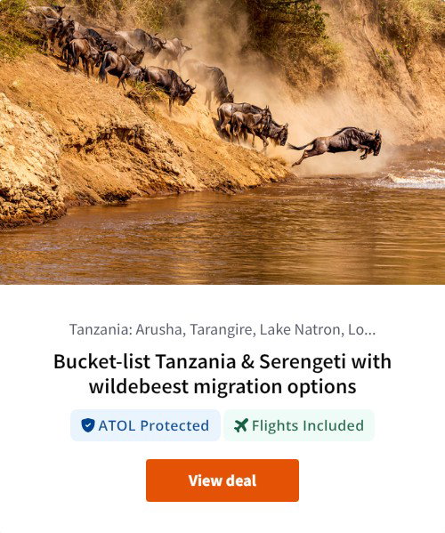 Bucket-list Tanzania &amp; Serengeti with wildebeest migration options