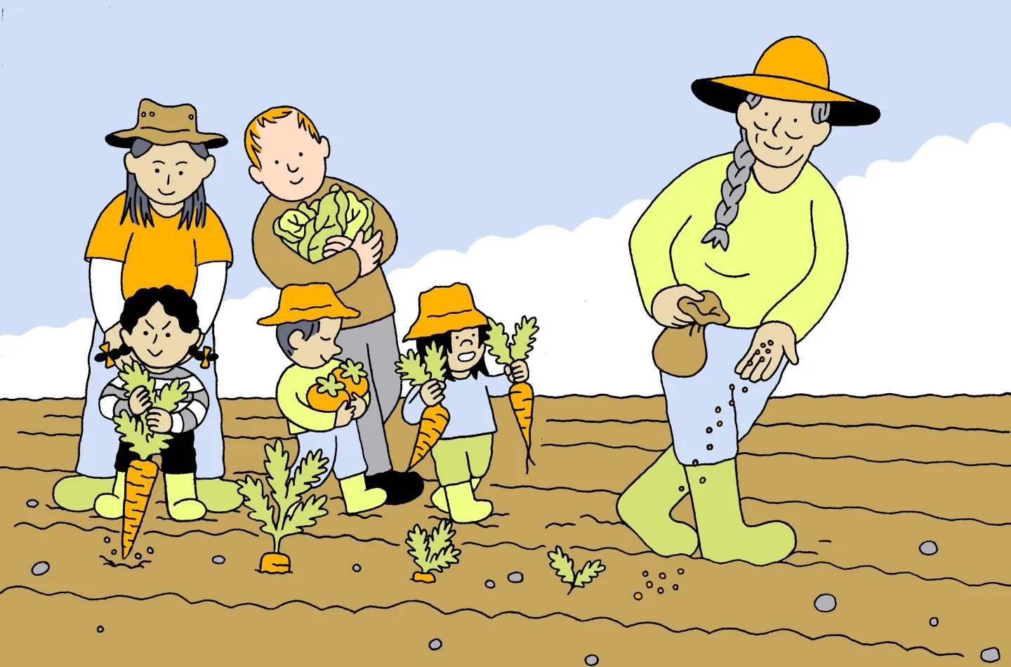 An illustration of a family | Pete Gamlen for Vox