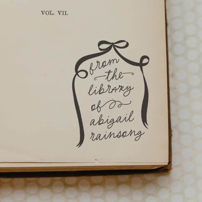 bow book stamp