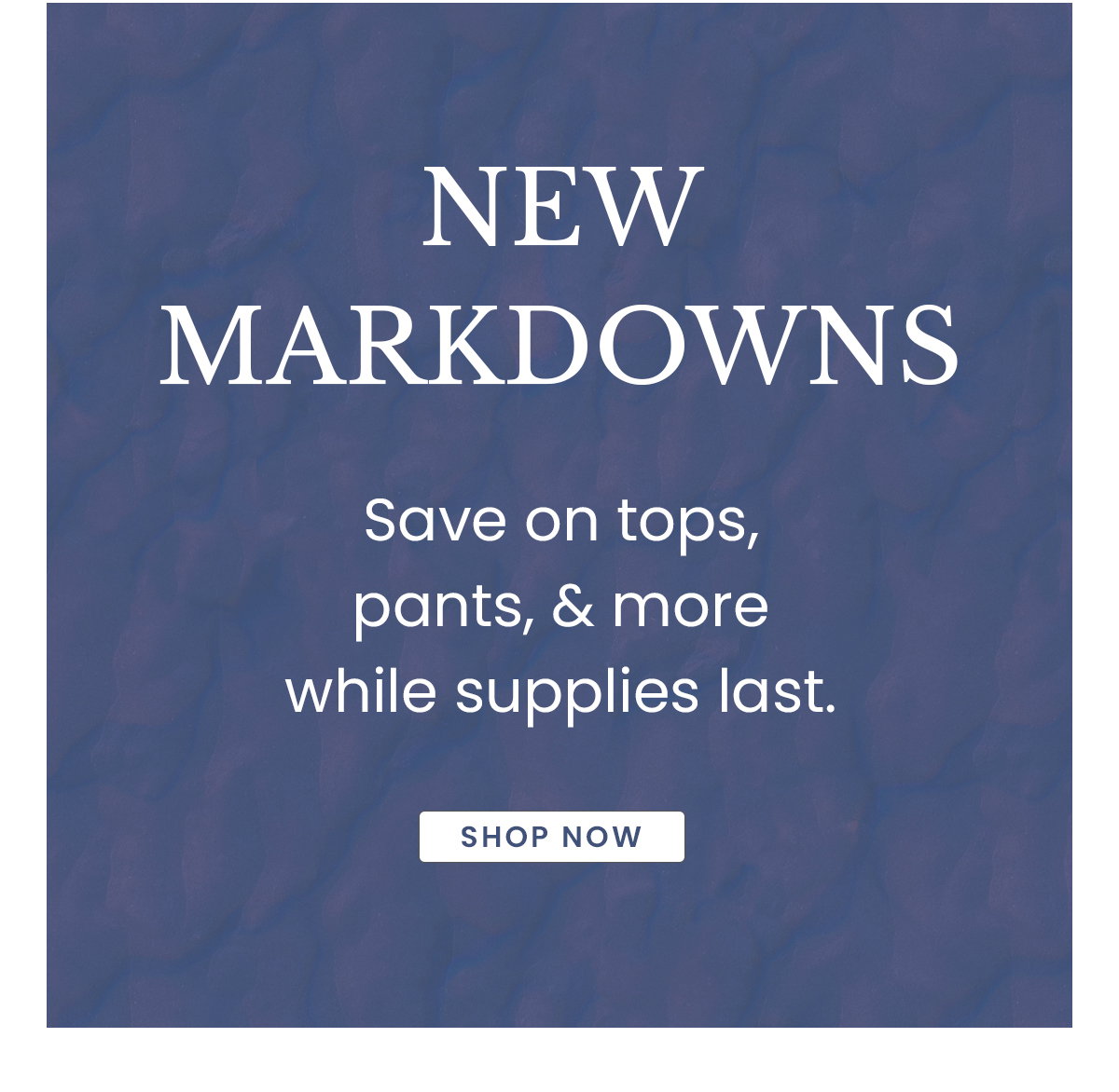 New markdowns 