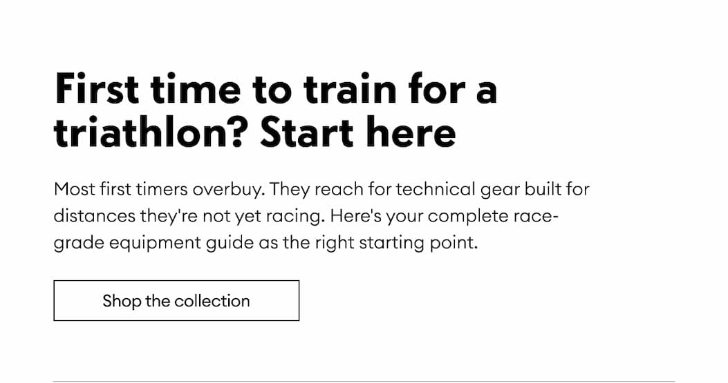First time to train for a Triathlon? Start here | Shop the collection