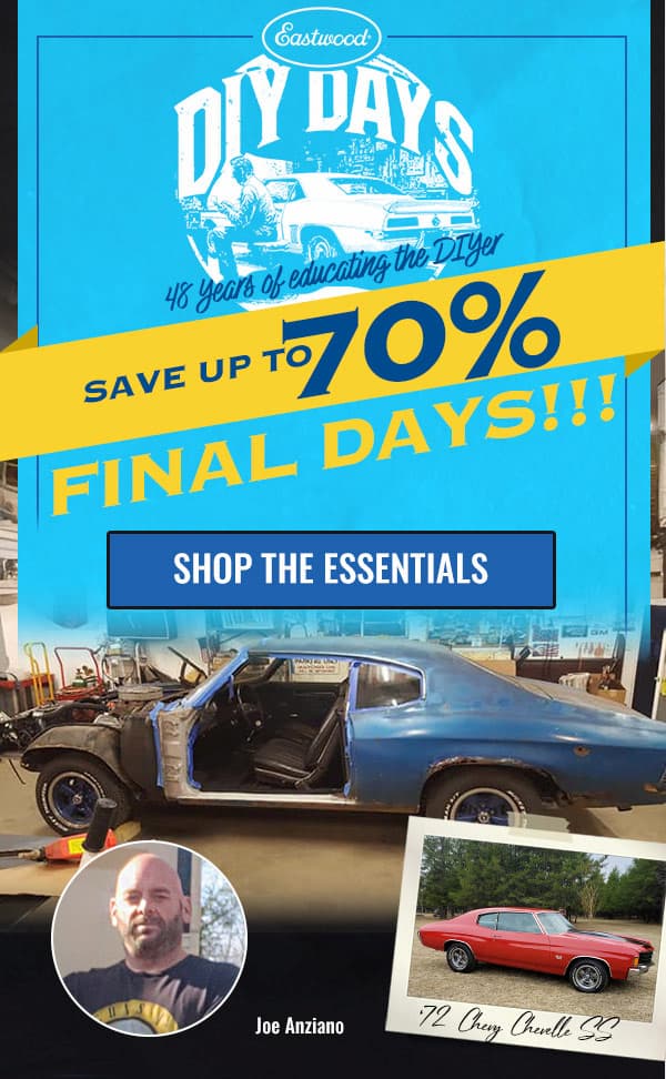 DIY Days: Save up to 70% on essentials for your ’69 Chevy Nova restoration.