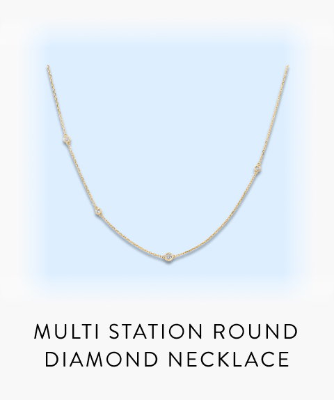 Multi Station Round Diamond Necklace.