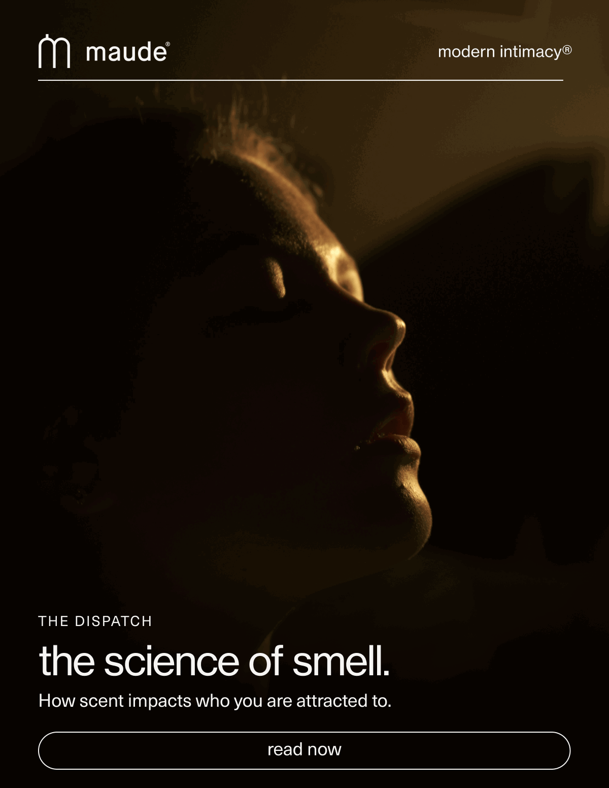 maude | modern intimacy | The Dispatch | the science of smell. | How scent impacts who you are attracted to. | [ read now ]