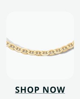 Gold chain with oval (anchor) links. Click here to shop now