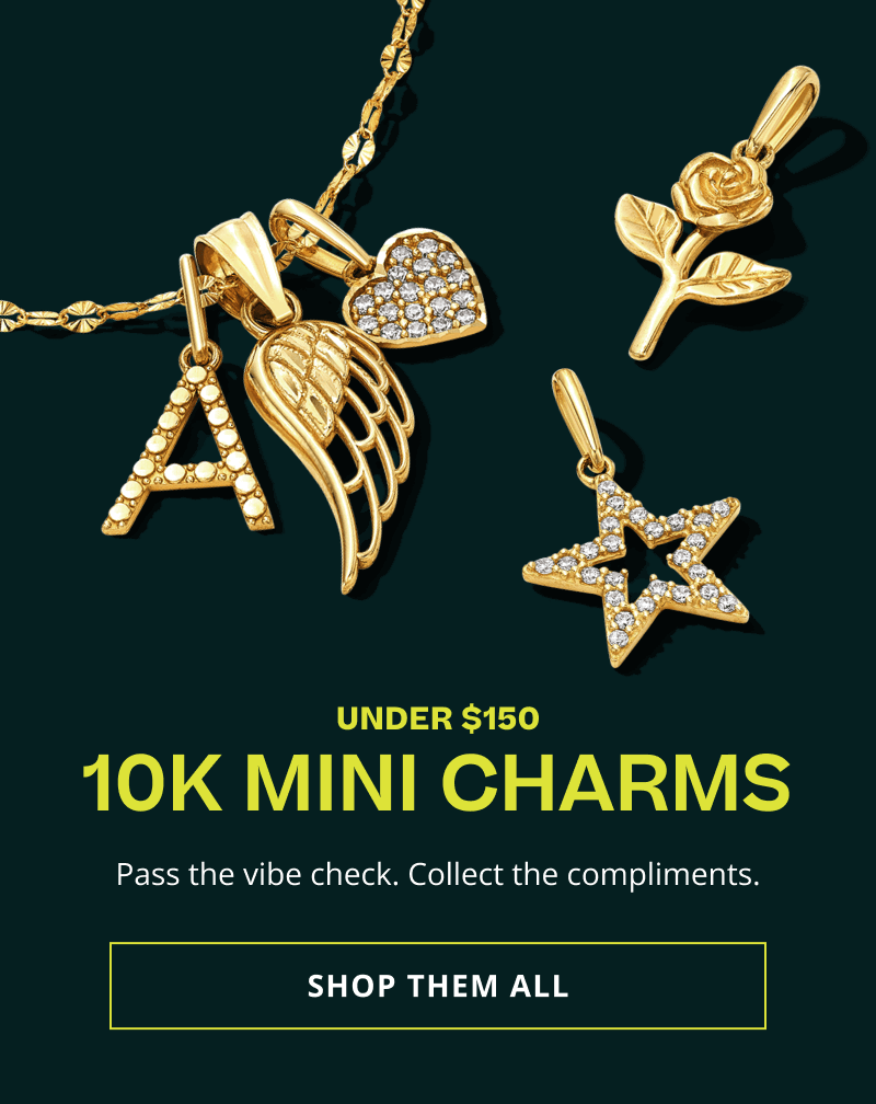 Gold pendants with diamond accents. Under $150 10K Mini Charms. Click here to shop them all
