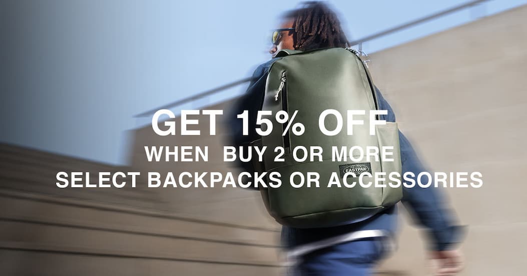 Buy 2 Get 15% Off Backpacks & Accessories