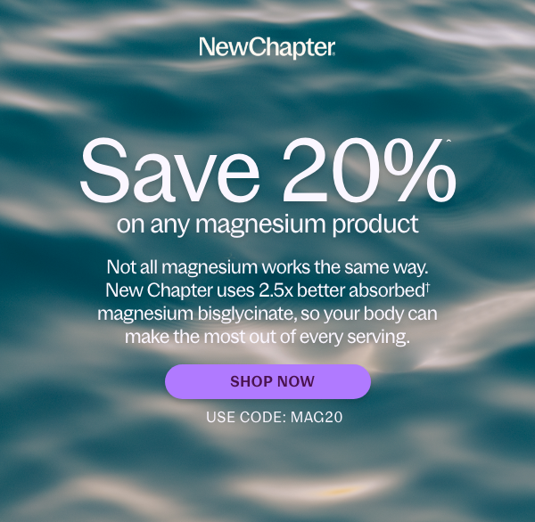 Save 20% on any magnesium product
