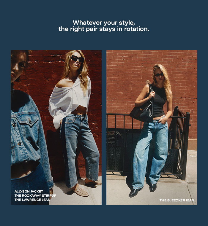 ALYSON JACKET, ROCKAWAY STIRRUP, LAWRENCE JEAN, BLEECKER JEAN