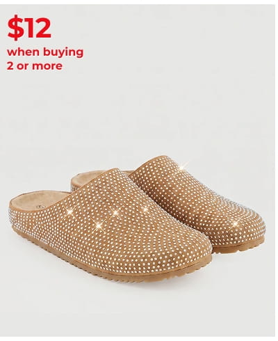 Shop Rhinestone Studded Low Platform Clogs
