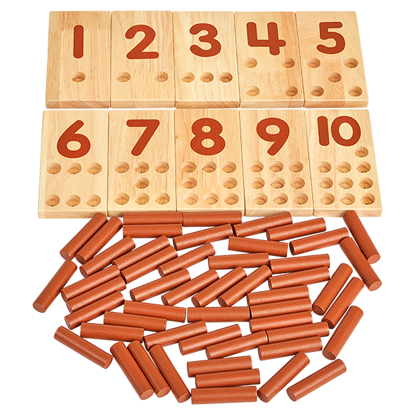 Excellerations® Peg Number Boards - Natural