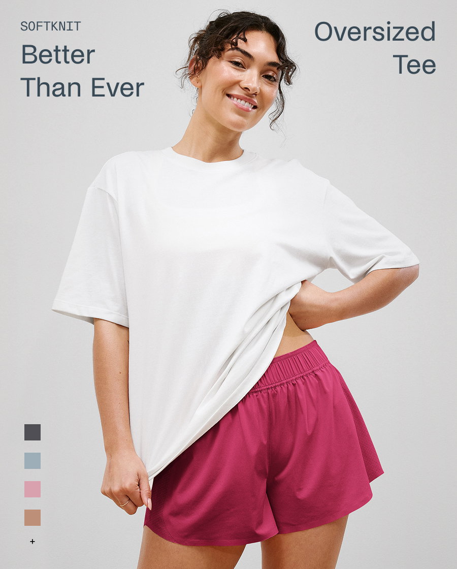 SoftKnit Better Than Ever Oversized Tee in Crisp White