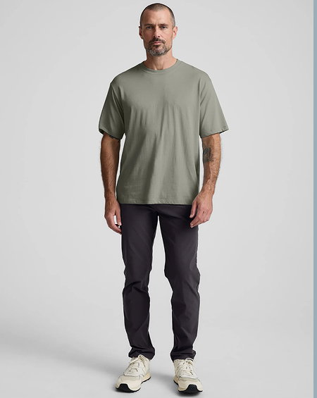 SoftKnit Men's Cotton Tee in Grey Sage