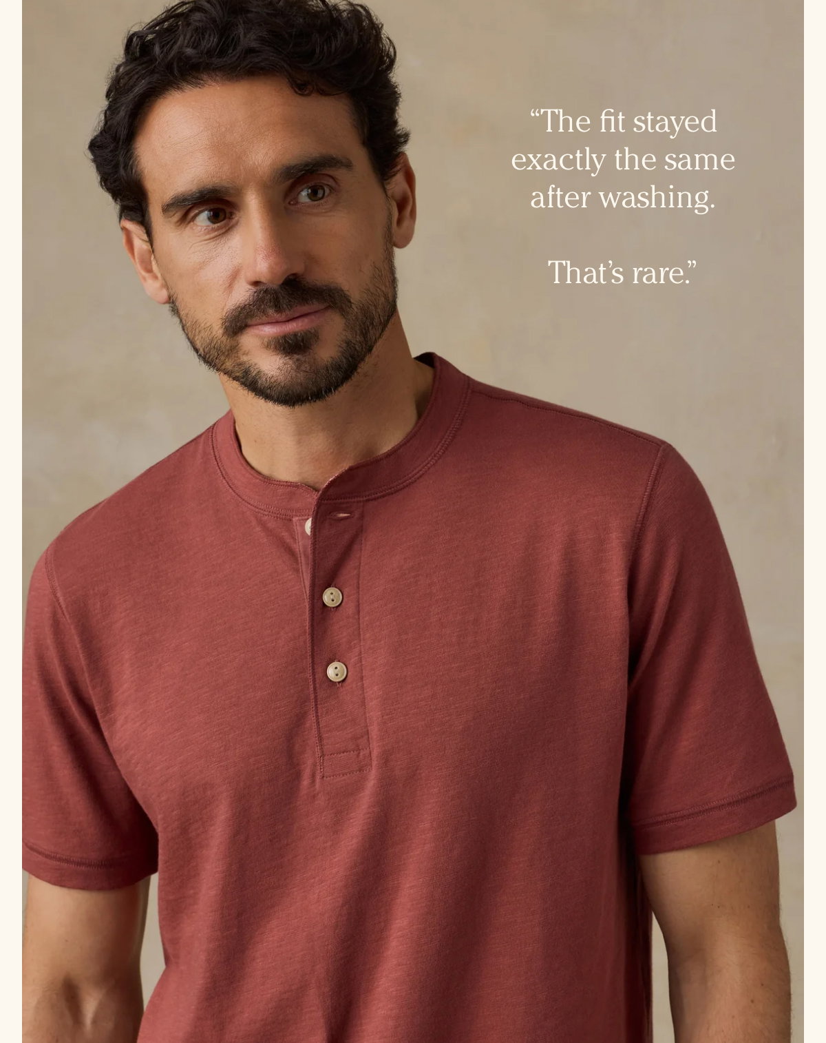 Short-Sleeve Sunwashed Regenerative Henley