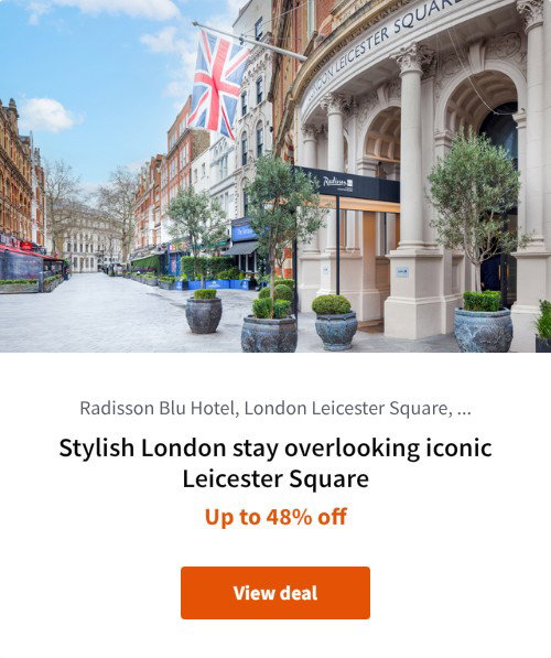 Stylish London stay overlooking iconic Leicester Square