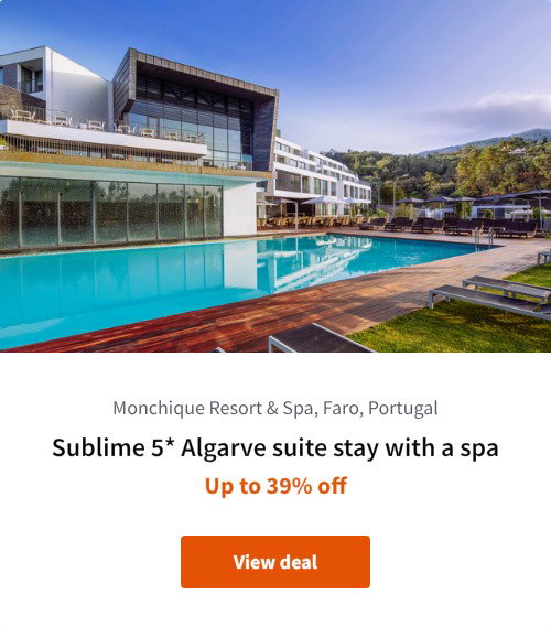 Sublime 5* Algarve suite stay with a spa