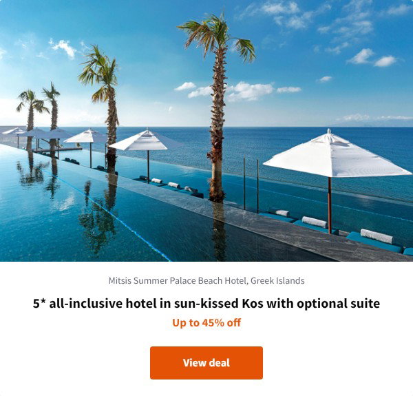 5* all-inclusive hotel in sun-kissed Kos with optional suite