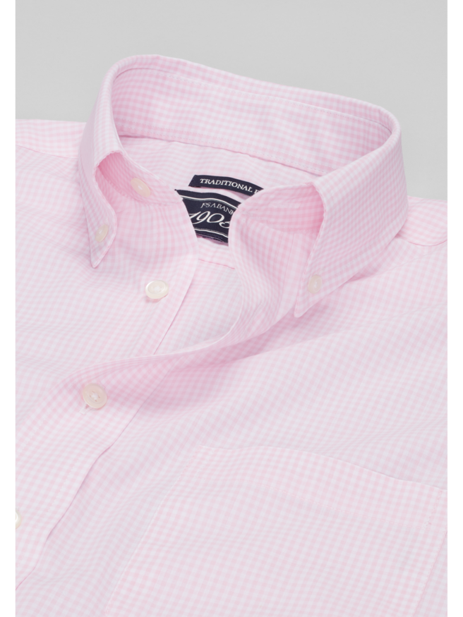 1905 Collection Traditional Fit Button-Down Collar Check Dress Shirt