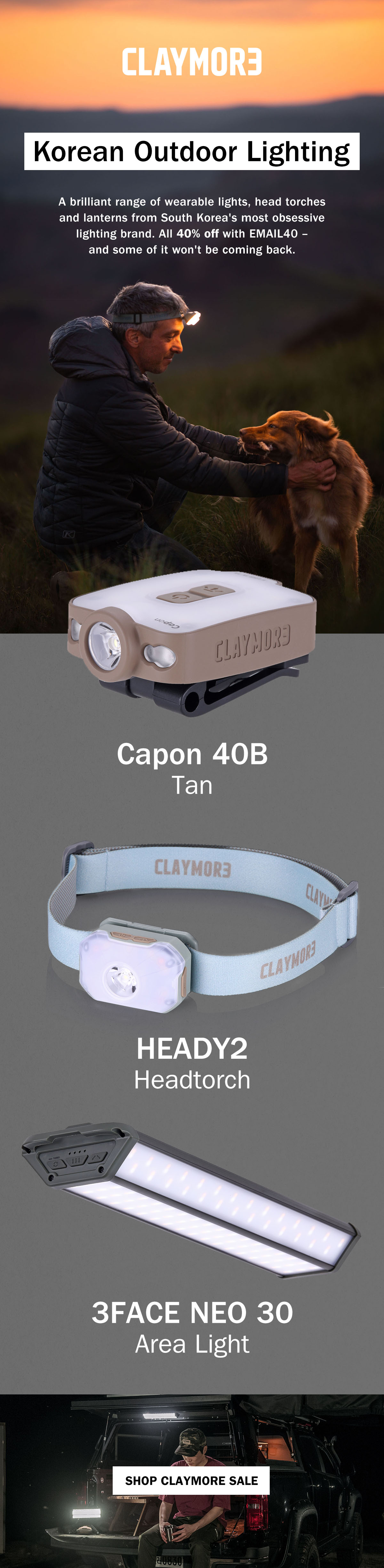 40% Off Selected Claymore | Email Exclusive Summer Sale | WildBounds