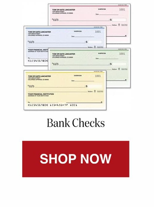 Bank Checks [Click here to Shop Now]