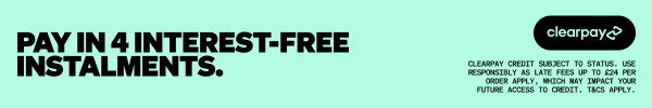 Pay in 4 interest-free instalments with Clearpay