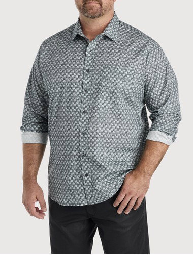 Geometric Print Sport Shirt