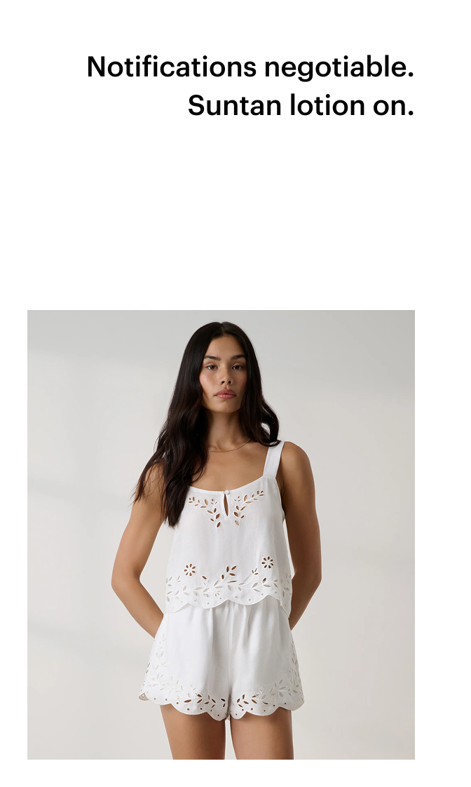 white linen shorts set 