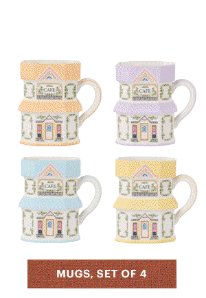 MUGS, SET OF 4