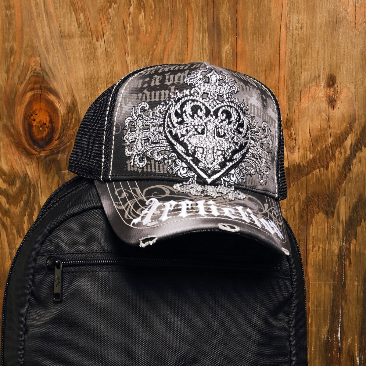 Shop Affliction accessories, including backpacks and hats