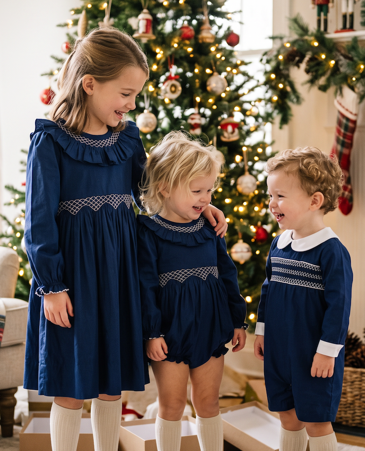 Smocked Navy Collection