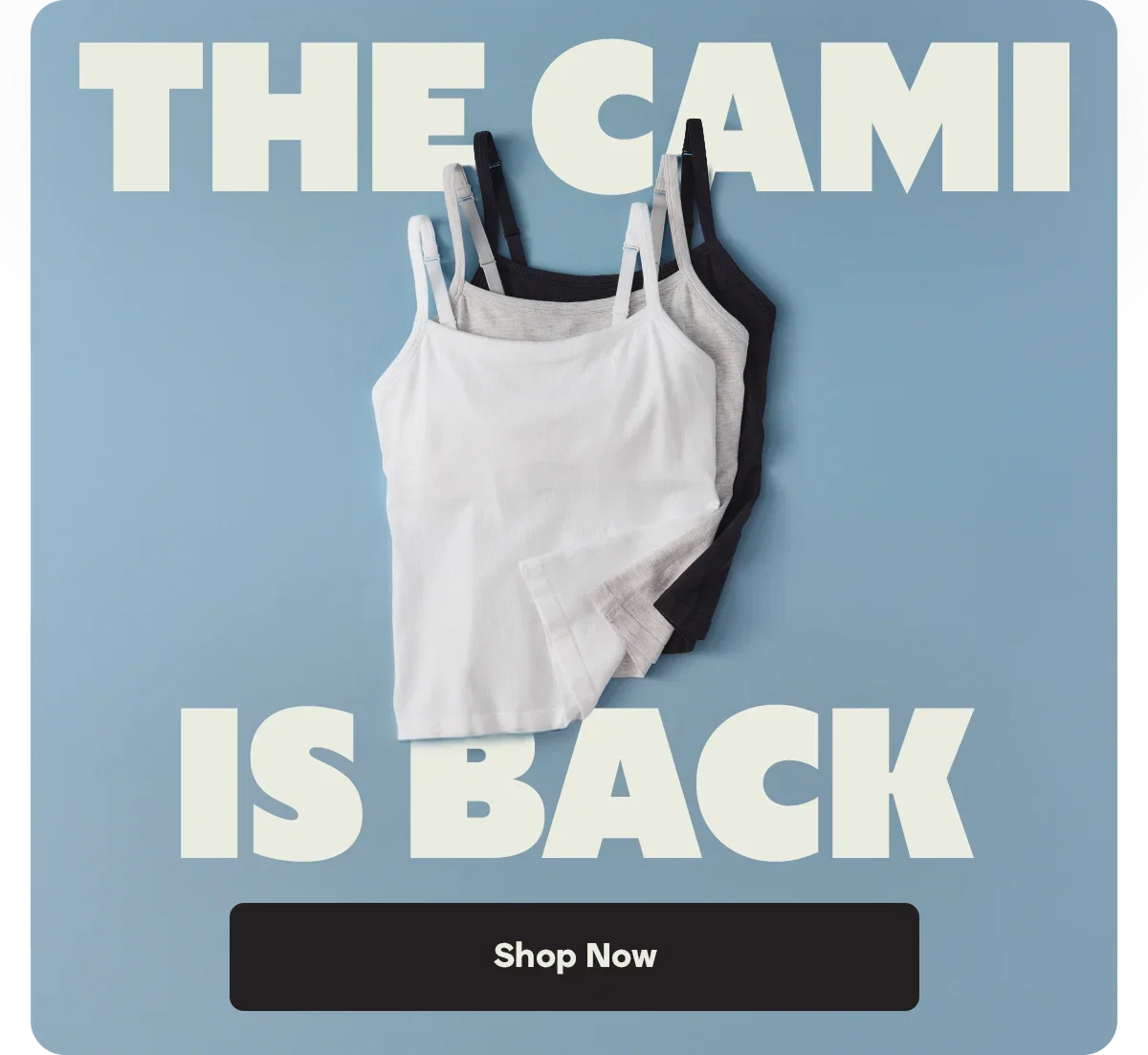 THE CAMI IS BACK. Shop Now