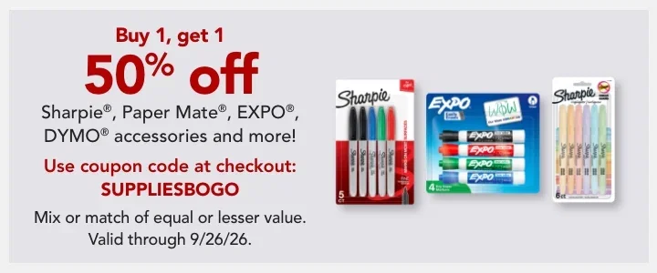bogo 50% select newell products
