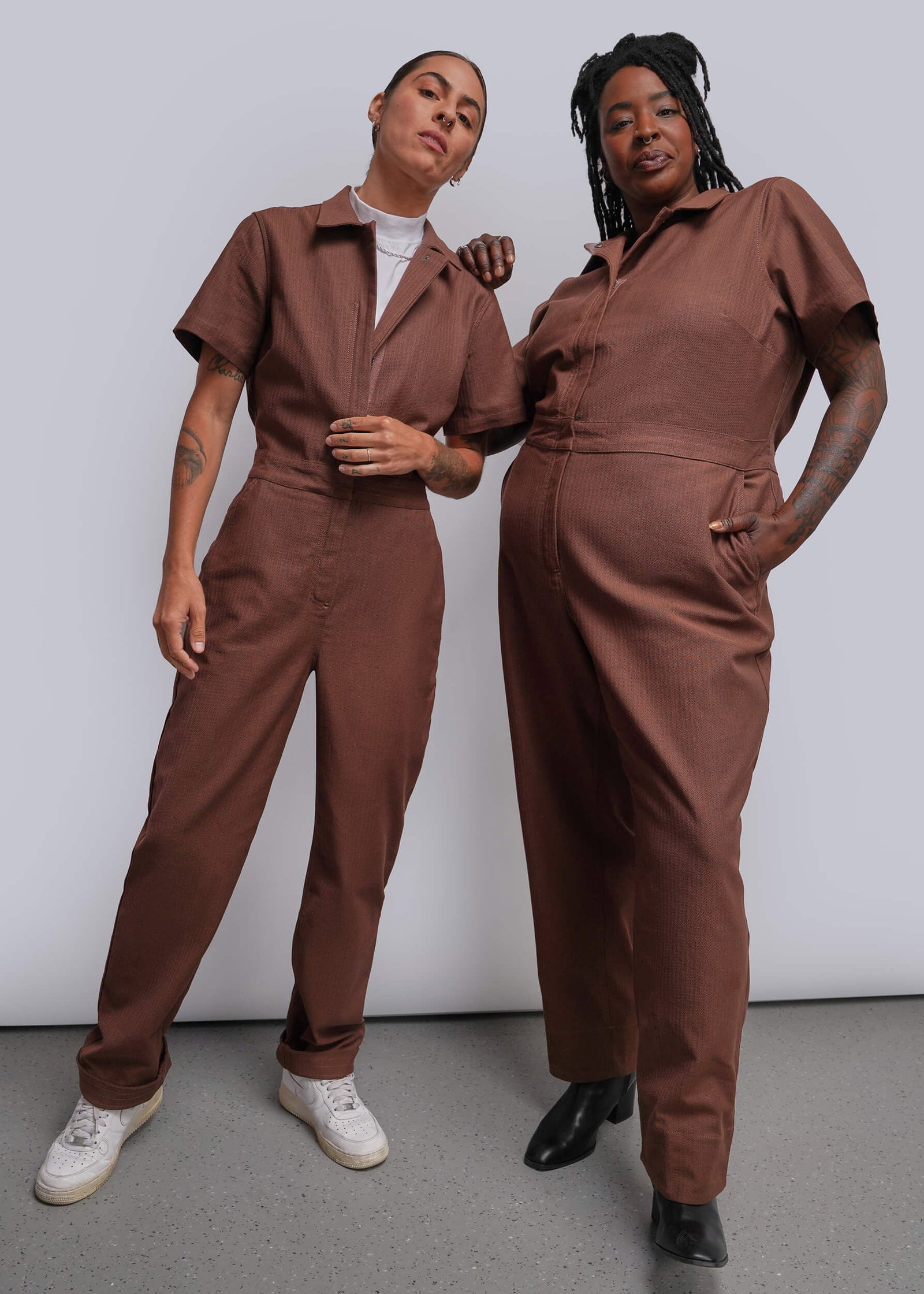 Image of The Essential Herringbone High Waisted Coverall