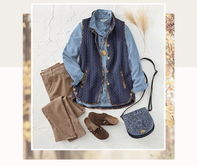 Artful Twist Vest outfit