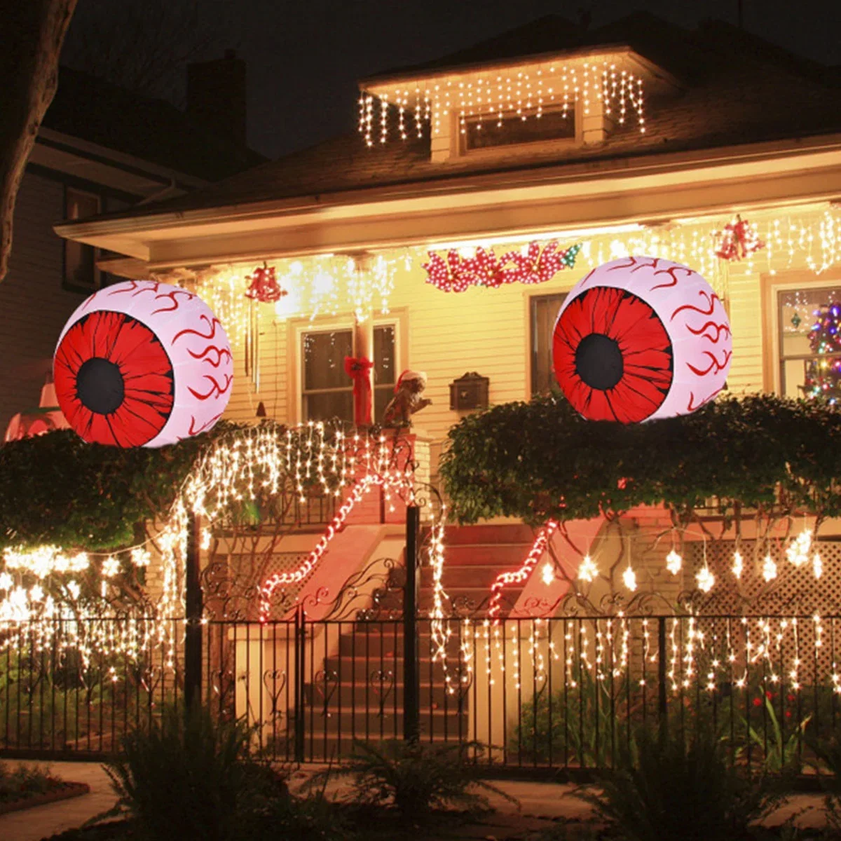 Image of 3-Ft. Inflatable Halloween Eyeballs (Set of 2)