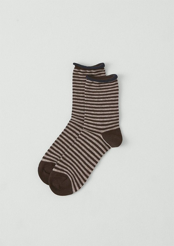 Stripe Cotton Cashmere Socks