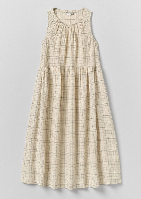 Page Check Cotton Sleeveless Dress
