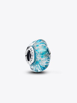 Turquoise Murano Glass & Glitter Charm