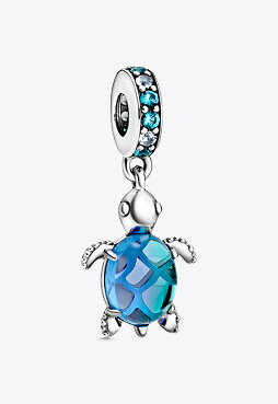 Murano Glass Sea Turtle Dangle Charm